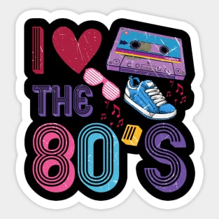 I LOVE THE 80s Sticker